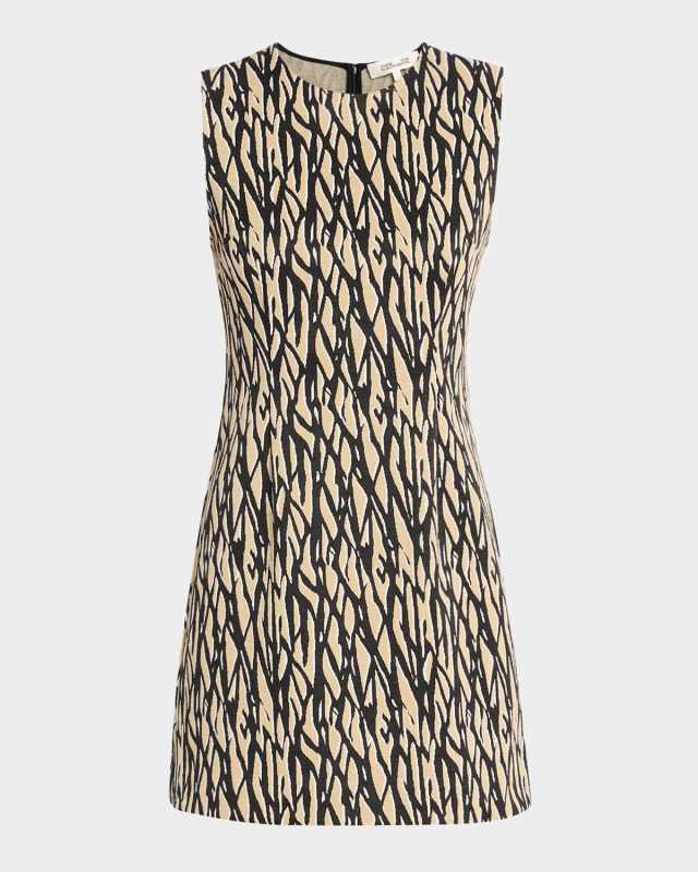 Ruby Sleeveless Abstract Intarsia Mini Dress